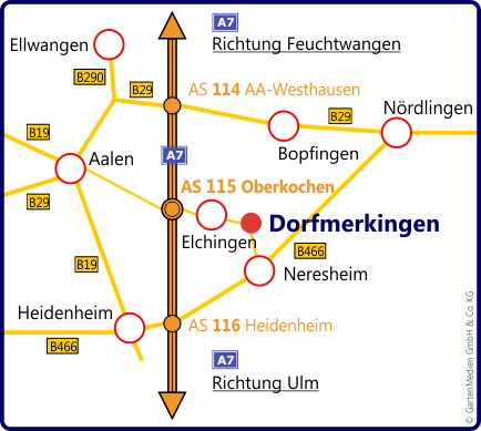 Ihr Weg zum Werk Dorfmerkingen