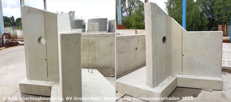 Monolithische Abschlagbauwerke